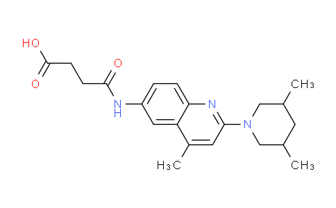 CAS No. 685524-64-5, 4-((2-(3,5-Dimethylpiperidin-1-yl)-4-methylquinolin-6-yl)amino)-4-oxobutanoic acid