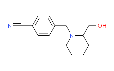 CAS No. 1308627-60-2, 4-((2-(Hydroxymethyl)piperidin-1-yl)methyl)benzonitrile