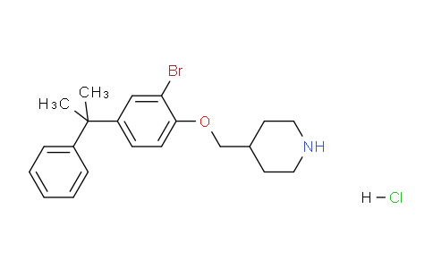CAS No. 1219971-81-9, 4-((2-Bromo-4-(2-phenylpropan-2-yl)phenoxy)methyl)piperidine hydrochloride
