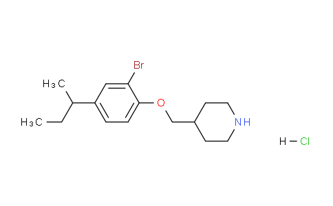 CAS No. 1220020-92-7, 4-((2-Bromo-4-(sec-butyl)phenoxy)methyl)piperidine hydrochloride