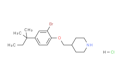 CAS No. 1220031-10-6, 4-((2-Bromo-4-(tert-pentyl)phenoxy)methyl)piperidine hydrochloride