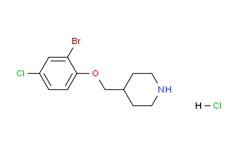 CAS No. 1219972-49-2, 4-((2-Bromo-4-chlorophenoxy)methyl)piperidine hydrochloride