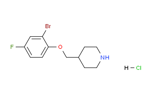 CAS No. 1220019-27-1, 4-((2-Bromo-4-fluorophenoxy)methyl)piperidine hydrochloride