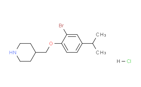 CAS No. 1220032-77-8, 4-((2-Bromo-4-isopropylphenoxy)methyl)piperidine hydrochloride