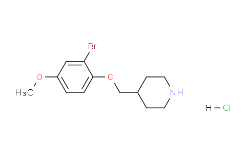 CAS No. 1220017-42-4, 4-((2-Bromo-4-methoxyphenoxy)methyl)piperidine hydrochloride
