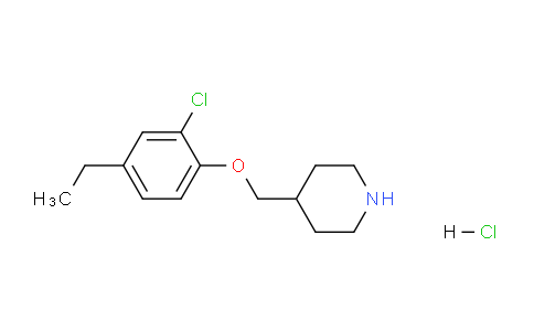 CAS No. 1220032-84-7, 4-((2-Chloro-4-ethylphenoxy)methyl)piperidine hydrochloride
