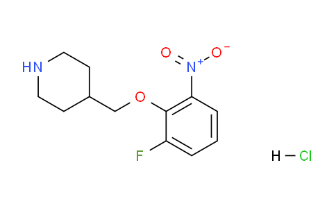 CAS No. 1286265-02-8, 4-((2-Fluoro-6-nitrophenoxy)methyl)piperidine hydrochloride