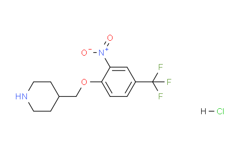 CAS No. 1219957-05-7, 4-((2-Nitro-4-(trifluoromethyl)phenoxy)methyl)piperidine hydrochloride