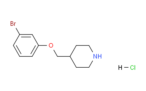 CAS No. 1185301-29-4, 4-((3-Bromophenoxy)methyl)piperidine hydrochloride