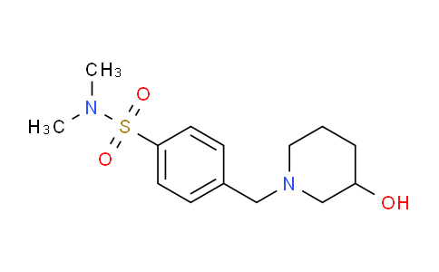 CAS No. 1185320-06-2, 4-((3-hydroxypiperidin-1-yl)methyl)-N,N-dimethylbenzenesulfonamide