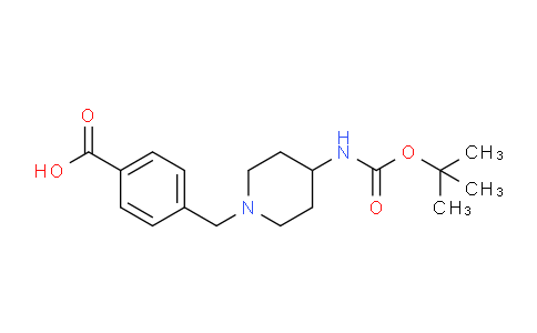 CAS No. 653593-70-5, 4-((4-((tert-Butoxycarbonyl)amino)piperidin-1-yl)methyl)benzoic acid