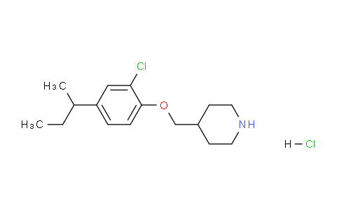 CAS No. 1219977-08-8, 4-((4-(sec-Butyl)-2-chlorophenoxy)methyl)piperidine hydrochloride