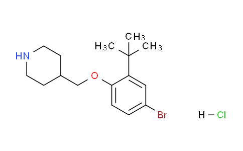 CAS No. 1220018-95-0, 4-((4-Bromo-2-(tert-butyl)phenoxy)methyl)piperidine hydrochloride