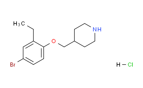CAS No. 1219967-59-5, 4-((4-Bromo-2-ethylphenoxy)methyl)piperidine hydrochloride