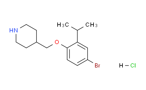 CAS No. 1219972-50-5, 4-((4-Bromo-2-isopropylphenoxy)methyl)piperidine hydrochloride
