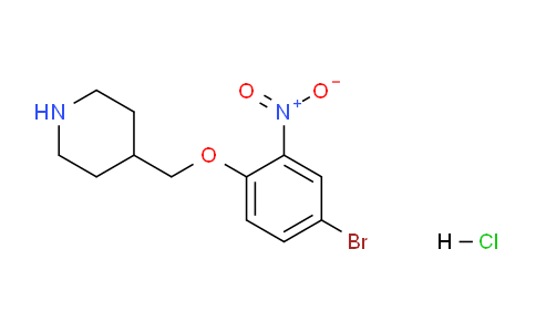 CAS No. 1220028-24-9, 4-((4-Bromo-2-nitrophenoxy)methyl)piperidine hydrochloride