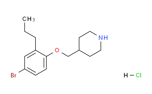 CAS No. 1220035-23-3, 4-((4-Bromo-2-propylphenoxy)methyl)piperidine hydrochloride