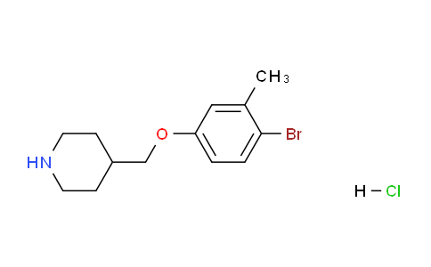CAS No. 1220032-80-3, 4-((4-Bromo-3-methylphenoxy)methyl)piperidine hydrochloride