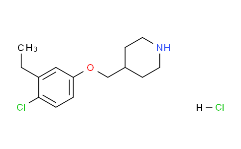 CAS No. 1219979-90-4, 4-((4-Chloro-3-ethylphenoxy)methyl)piperidine hydrochloride