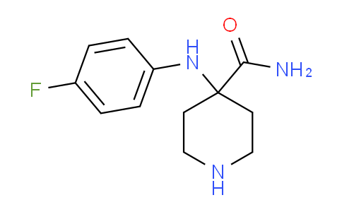 CAS No. 878441-19-1, 4-((4-Fluorophenyl)amino)piperidine-4-carboxamide