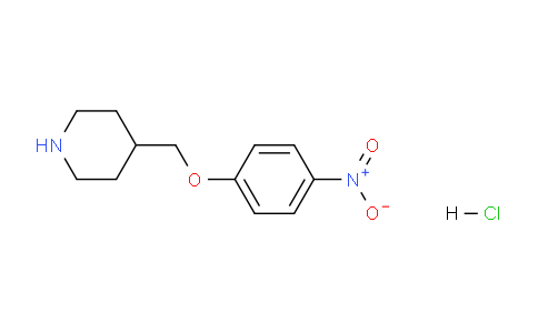CAS No. 1220029-57-1, 4-((4-Nitrophenoxy)methyl)piperidine hydrochloride