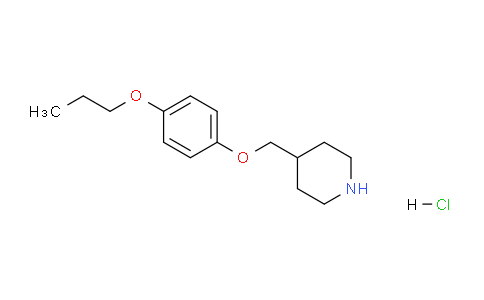 CAS No. 1220037-45-5, 4-((4-Propoxyphenoxy)methyl)piperidine hydrochloride