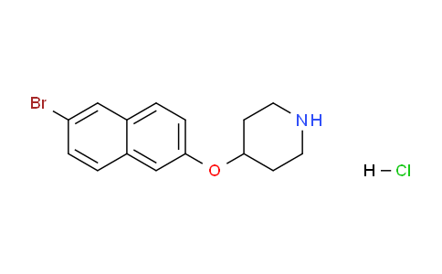 CAS No. 1185301-60-3, 4-((6-Bromonaphthalen-2-yl)oxy)piperidine hydrochloride