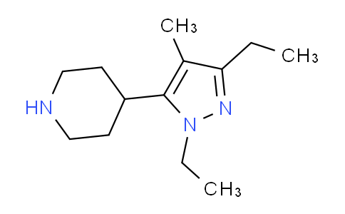 CAS No. 774527-66-1, 4-(1,3-Diethyl-4-methyl-1H-pyrazol-5-yl)piperidine