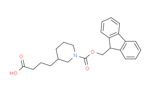 CAS No. 886366-26-3, 4-(1-(((9H-Fluoren-9-yl)methoxy)carbonyl)piperidin-3-yl)butanoic acid
