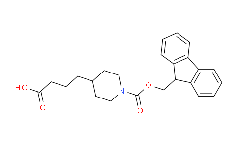 CAS No. 885274-47-5, 4-(1-(((9H-Fluoren-9-yl)methoxy)carbonyl)piperidin-4-yl)butanoic acid
