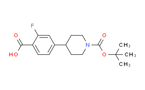CAS No. 1158765-79-7, 4-(1-(tert-Butoxycarbonyl)piperidin-4-yl)-2-fluorobenzoic acid
