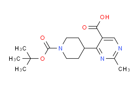 CAS No. 1603910-02-6, 4-(1-(tert-Butoxycarbonyl)piperidin-4-yl)-2-methylpyrimidine-5-carboxylic acid