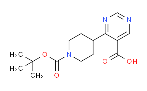 CAS No. 1710194-79-8, 4-(1-(tert-Butoxycarbonyl)piperidin-4-yl)pyrimidine-5-carboxylic acid