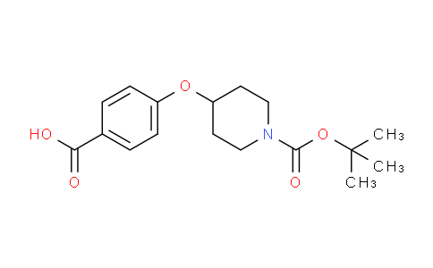 CAS No. 162046-56-2, 4-(1-(tert-butoxycarbonyl)piperidin-4-yloxy)benzoic acid