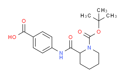 CAS No. 1260639-30-2, 4-(1-(tert-Butoxycarbonyl)piperidine-2-carboxamido)benzoic acid