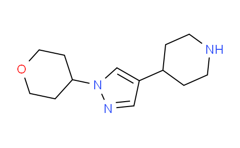 CAS No. 1443289-73-3, 4-(1-(Tetrahydro-2H-pyran-4-yl)-1H-pyrazol-4-yl)piperidine