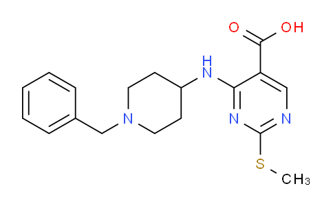 CAS No. 1033194-54-5, 4-(1-Benzylpiperidin-4-Ylamino)-2-(Methylthio)Pyrimidine-5-Carboxylic Acid