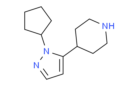 CAS No. 1707359-97-4, 4-(1-Cyclopentyl-1H-pyrazol-5-yl)piperidine