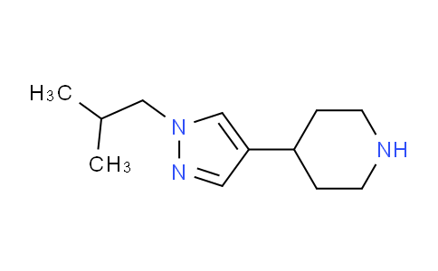 CAS No. 1443289-53-9, 4-(1-Isobutyl-1H-pyrazol-4-yl)piperidine