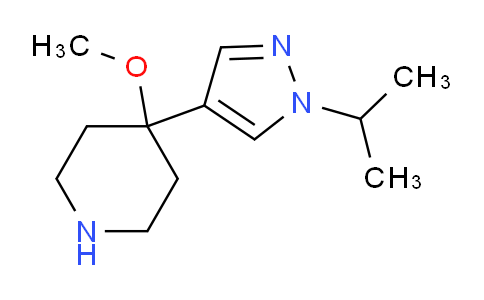 CAS No. 1710696-09-5, 4-(1-Isopropyl-1H-pyrazol-4-yl)-4-methoxypiperidine