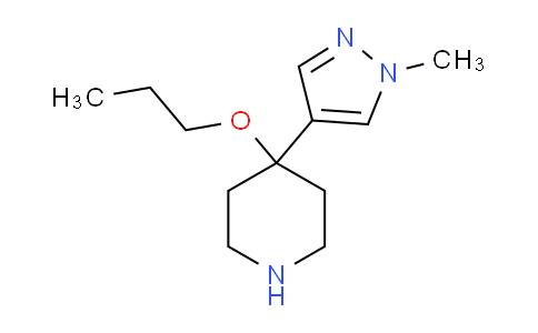 CAS No. 1707374-45-5, 4-(1-Methyl-1H-pyrazol-4-yl)-4-propoxypiperidine