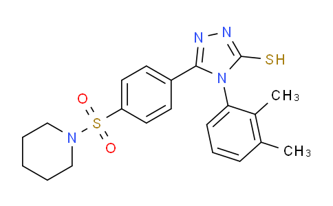 CAS No. 917750-07-3, 4-(2,3-Dimethylphenyl)-5-(4-(piperidin-1-ylsulfonyl)phenyl)-4H-1,2,4-triazole-3-thiol