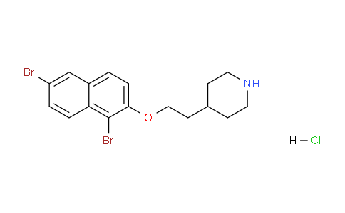 CAS No. 1220028-98-7, 4-(2-((1,6-Dibromonaphthalen-2-yl)oxy)ethyl)piperidine hydrochloride