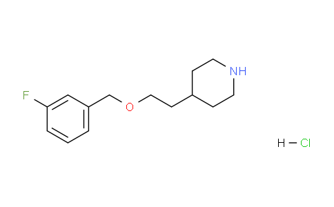 CAS No. 1220029-07-1, 4-(2-((3-Fluorobenzyl)oxy)ethyl)piperidine hydrochloride