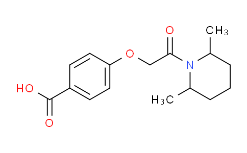 CAS No. 565166-93-0, 4-(2-(2,6-Dimethylpiperidin-1-yl)-2-oxoethoxy)benzoic acid