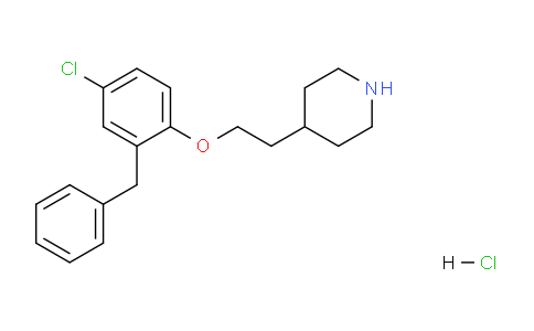 CAS No. 1219972-23-2, 4-(2-(2-Benzyl-4-chlorophenoxy)ethyl)piperidine hydrochloride