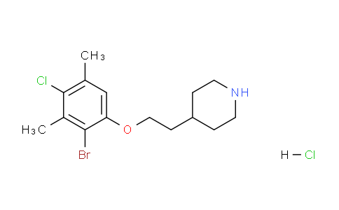 CAS No. 1219964-24-5, 4-(2-(2-Bromo-4-chloro-3,5-dimethylphenoxy)ethyl)piperidine hydrochloride