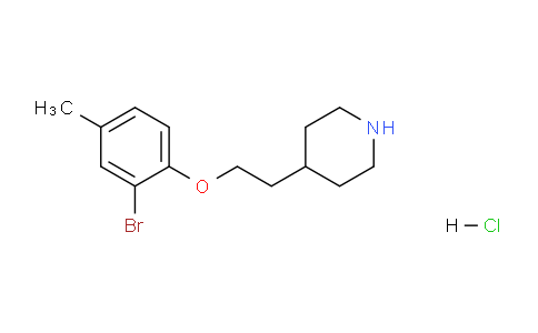 CAS No. 1219972-22-1, 4-(2-(2-Bromo-4-methylphenoxy)ethyl)piperidine hydrochloride