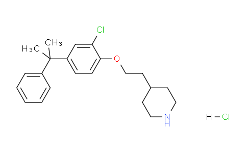 CAS No. 1220030-92-1, 4-(2-(2-Chloro-4-(2-phenylpropan-2-yl)phenoxy)ethyl)piperidine hydrochloride