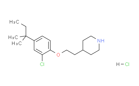 CAS No. 1219964-13-2, 4-(2-(2-Chloro-4-(tert-pentyl)phenoxy)ethyl)piperidine hydrochloride
